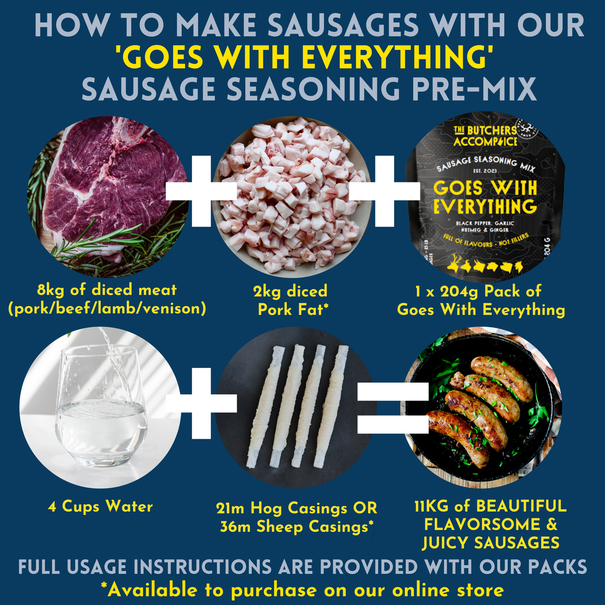 Sausage Seasoning Pack: Goes With Everything&#39; Sausage 204g