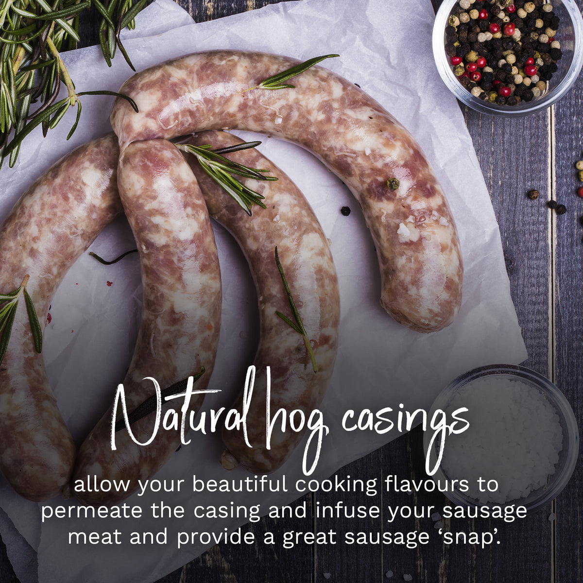The 6 Pack - 'Big Brat Boy' - Natural Hog Casings 32-35mm, 90m