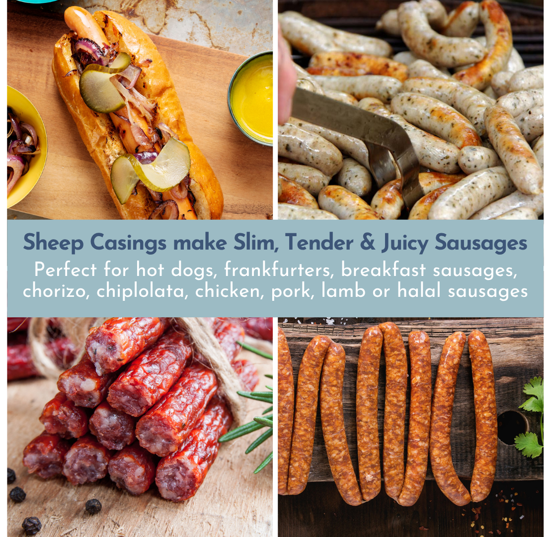Salted Natural Sheep Casings 22-26mm 30m