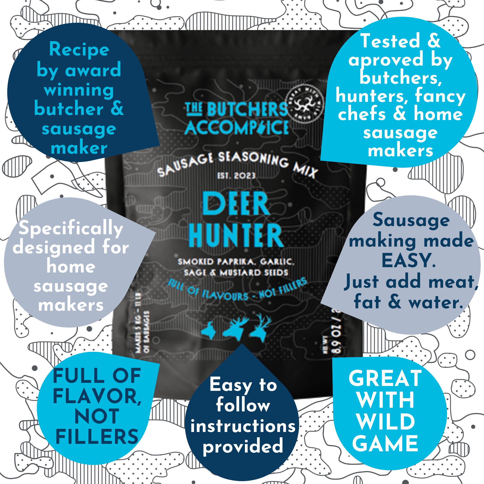 Sausage Seasoning for Home Sausage Makers Deer Hunter (Venison