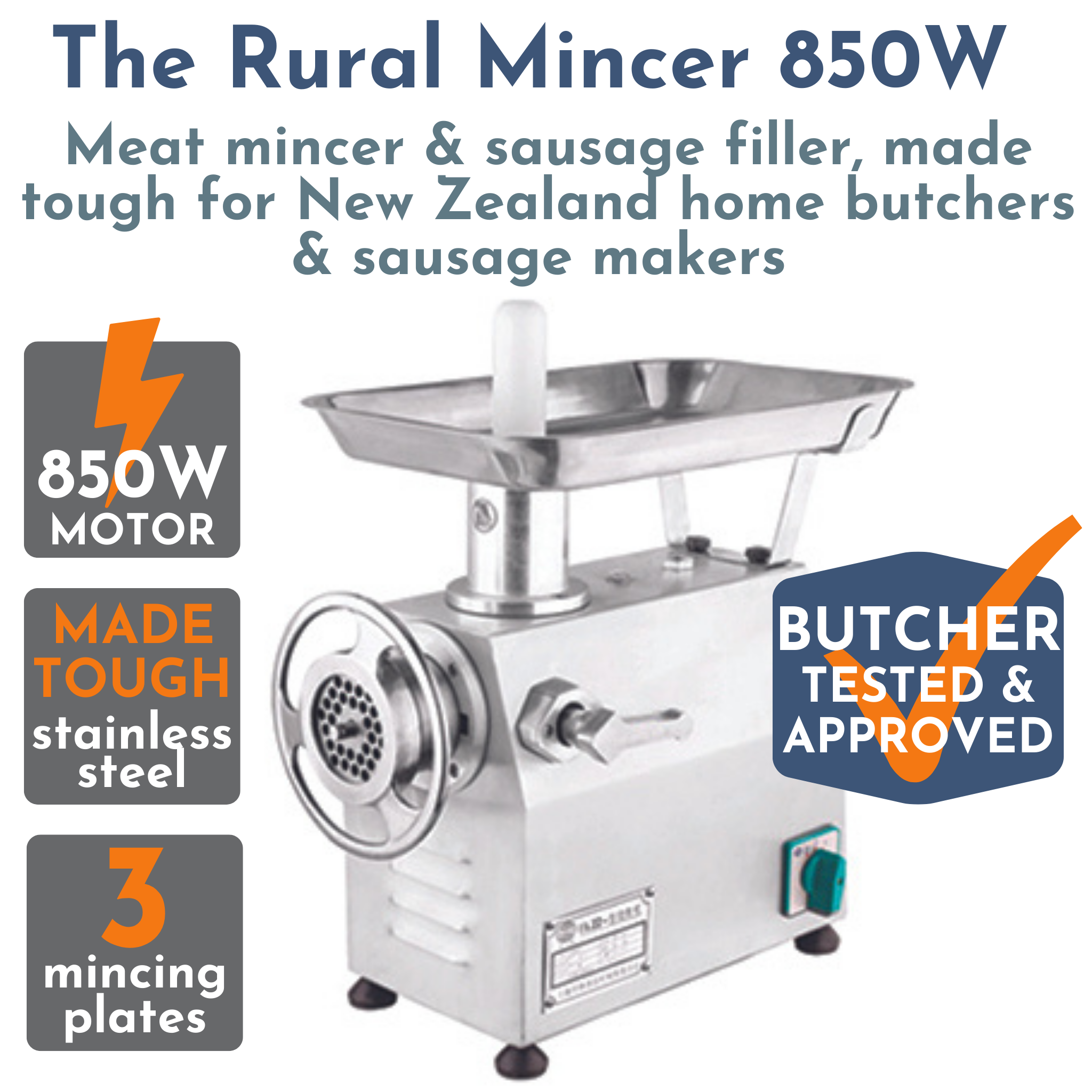 Meat Mincer Meat Grinder 850W. Made tough for New Zealander s
