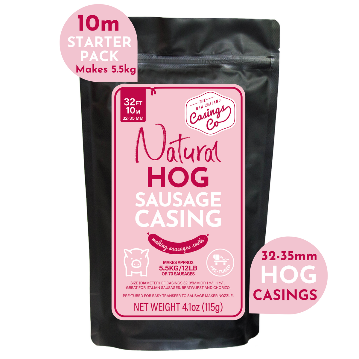 Natural Hog Casings 32-35mm 10m
